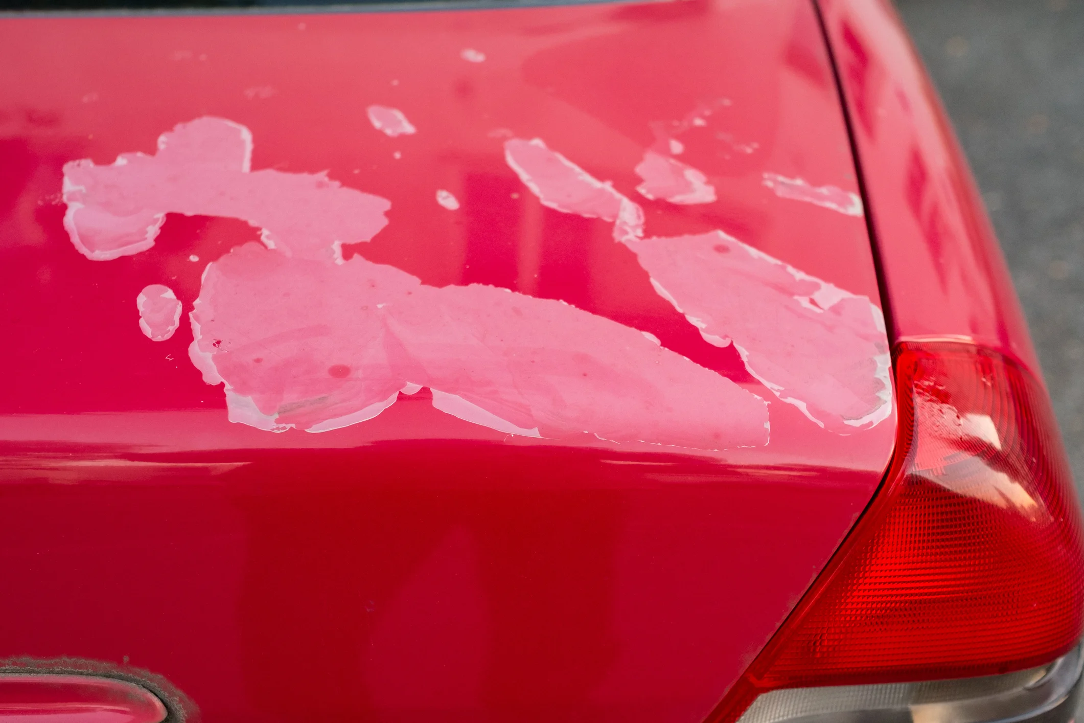Adhesive residue from wrap